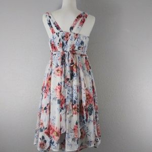 TORRID  FLORAL PRINT CRINKLED CHIFFON TANK DRESS
